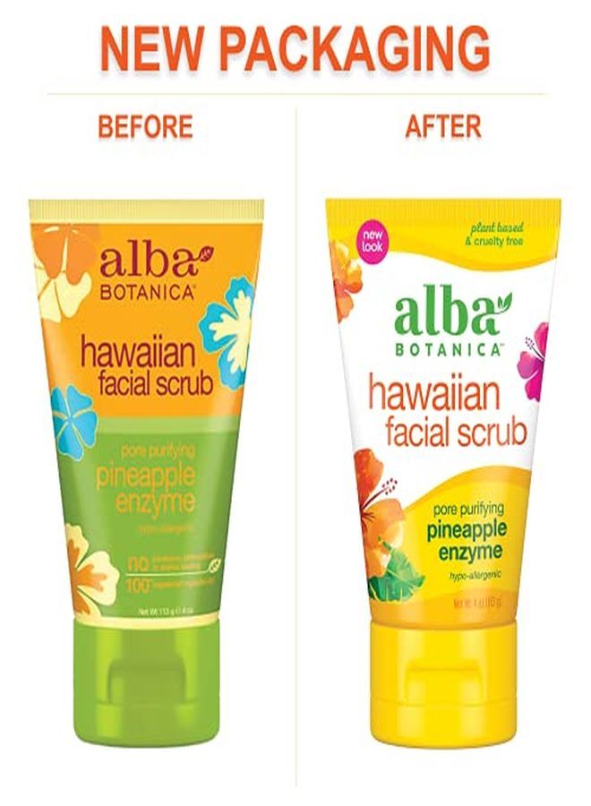 Hawaiian Facial Scrub, Pore Purifying Pineapple Enzyme, 4 Oz (Packaging May Vary)