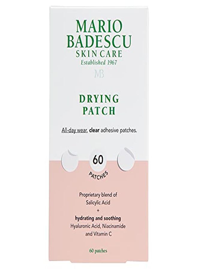 Drying Patch Blemish Covering, Invisible Spot Treatment, Absorbing All Day Polymer Adhesion With Vitamin C, Vegan & Cruelty Free, Strong Hold (60 Patches, 12Mm), Clear