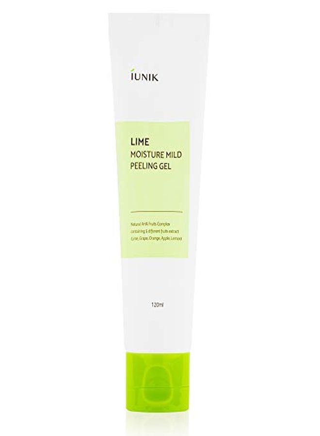 Lime Moisture Mild Peeling Gel 4.23 Fl Oz , Exfoliating, Deep Cleansing, Glowing Smooth With Aha, & Fruits Complex Control Sebum Clear Dead Skin Cells Blackheads PoreMinimizing