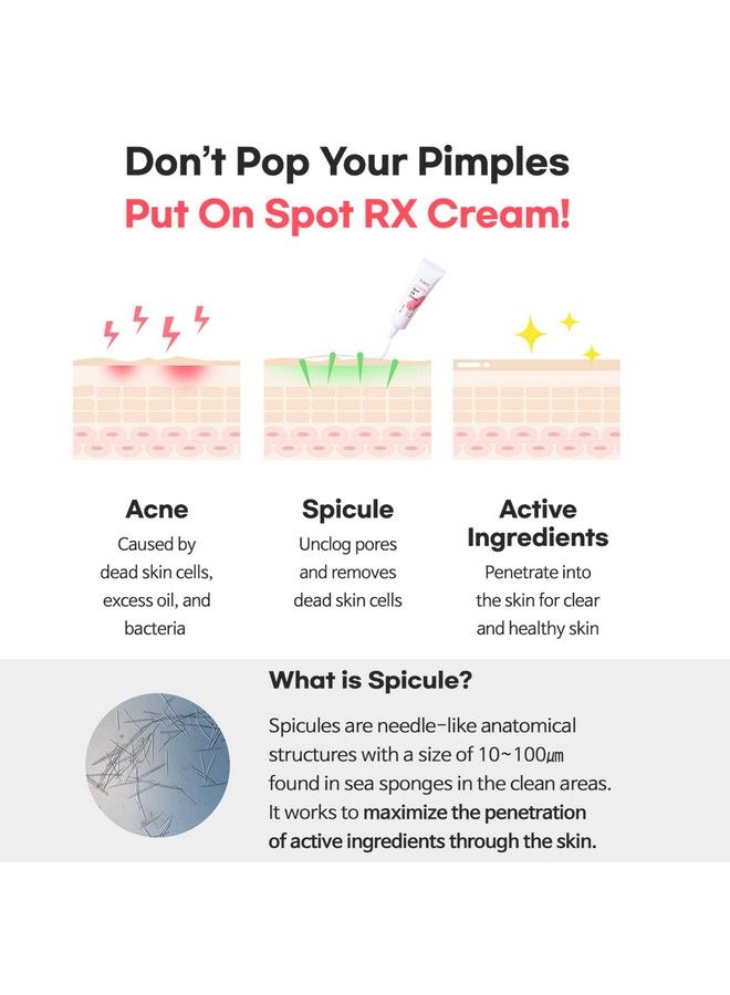 Ac Fighitng Spot Rx Cream Acneprone Skin Acne Spot Treatment Intensive Nourishing And Calming For Dry Redlooking Skin After A Blemish 1 Oz