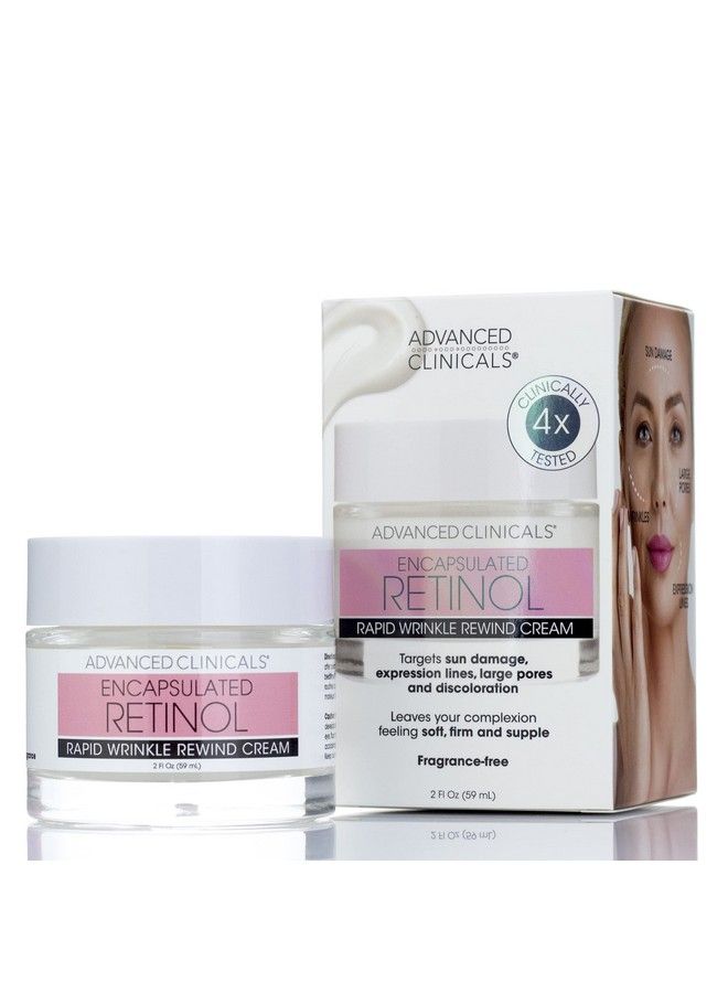 Encapsulated Retinol Face Cream Moisturizer Facial Lotion Helps Diminish Wrinkles Crepey Skin & Age Spots Fragrance Free Anti Aging Skin Care Retinol Lotion For Face 2 Fl Oz