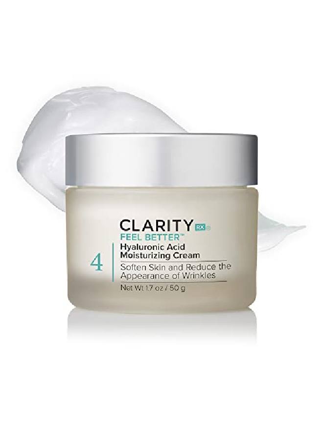 Feel Better Hyaluronic Acid Facial Moisturizer With Jojoba Seed Oil Plant Based Hydrating Face Cream For All Skin Types Paraben Free Natural Skin Care (17 Oz)