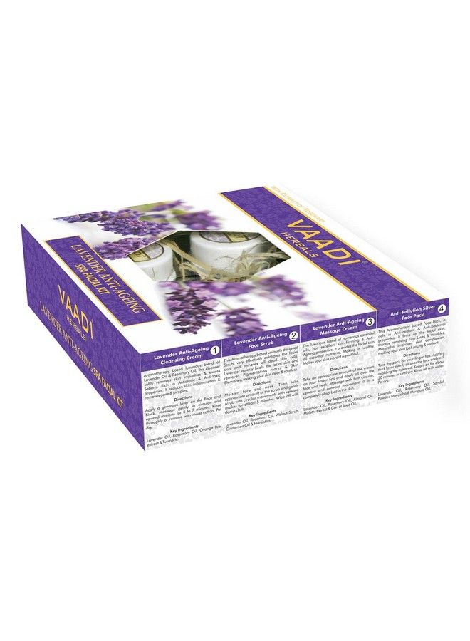 Facial Kit Lavender And Rosemary Spa Facial Kit All Natural Suitable For All Skin Types And Both For Men And Women 70 Grams Vaadi Herbals