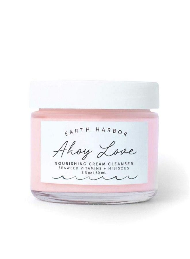 | Ahoy Love Nourishing Cream Cleanser Cleans Without Stripping & Hydrates | Hibiscus + Seaweed Extract + Aloe Juice | 100% Vegan & Botanicals | 2Oz