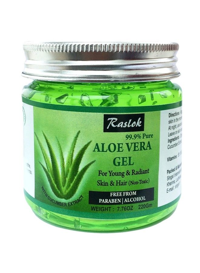 Aloe Vera Gel Pure Natural Organic Aloe Gel For Moisturizing Face Skin & Hair Care (Cucumber 7.76 Oz)