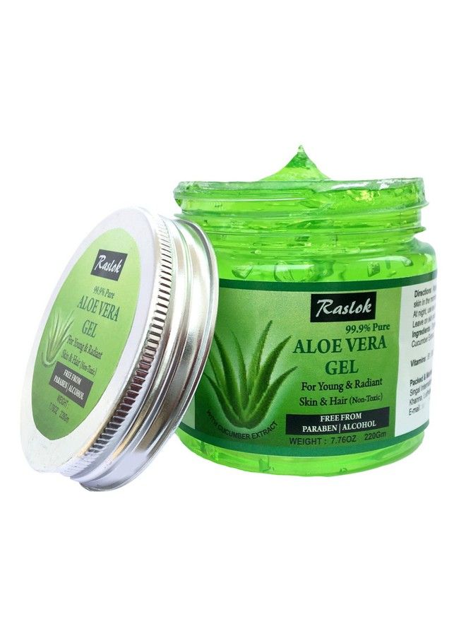 Aloe Vera Gel Pure Natural Organic Aloe Gel For Moisturizing Face Skin & Hair Care (Cucumber 7.76 Oz)