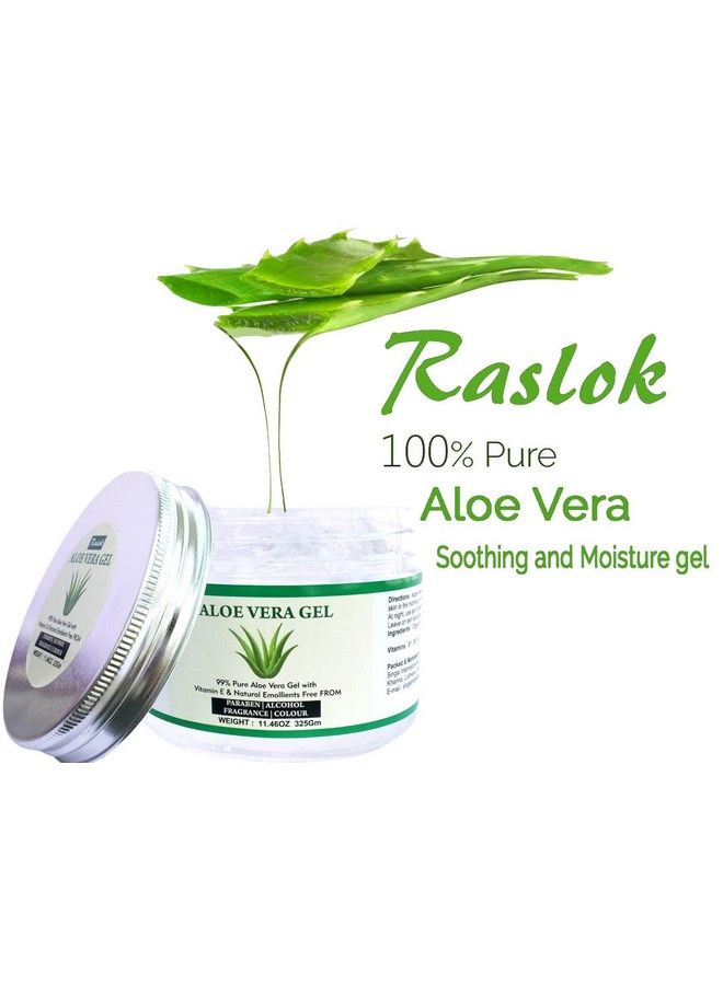 Aloe Vera Gel Pure Natural Organic Aloe Gel For Moisturizing Face Skin & Hair Caredurable Moisturizing Hydrating Soothing After Sun Repair Nonsticky (11.46 Oz)