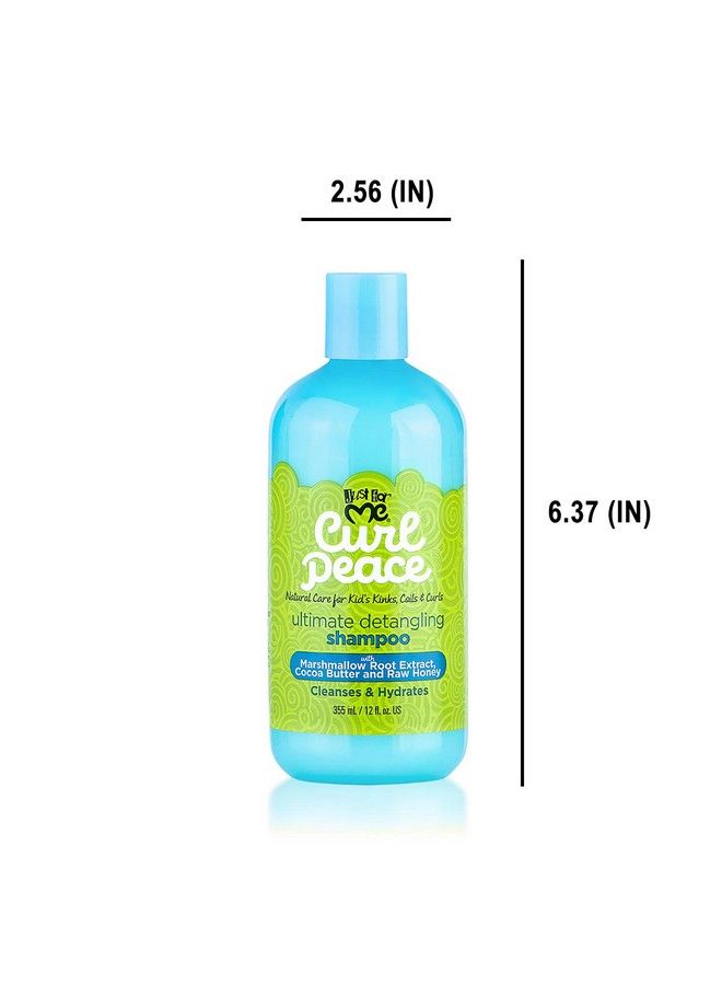 Curl Peace Ultimate Detangling Shampoo  Cleanses & Hydrates Contains Marshmallow Root Extract Cocoa Butter & Raw Honey No Animal Testing 12 Oz