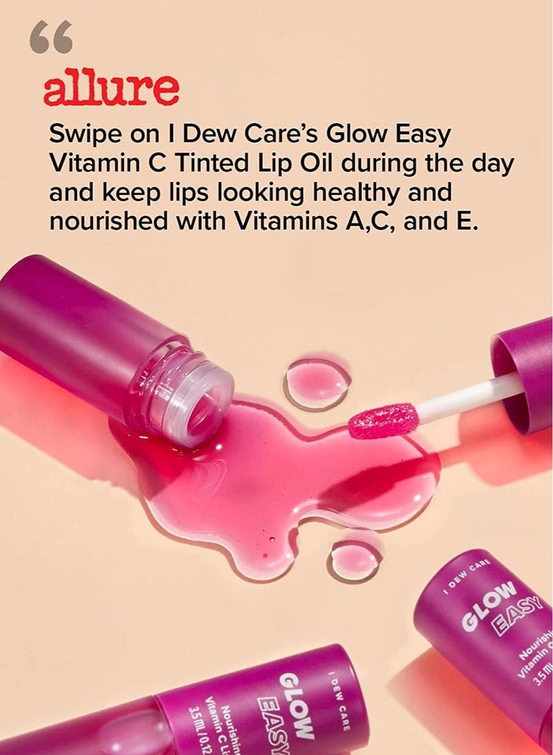 I DEW CARE Glow Easy | Vitamin C Lip Oil | Korean Skincare, Vegan, Cruelty-Free, Gluten-Free, Paraben-Free