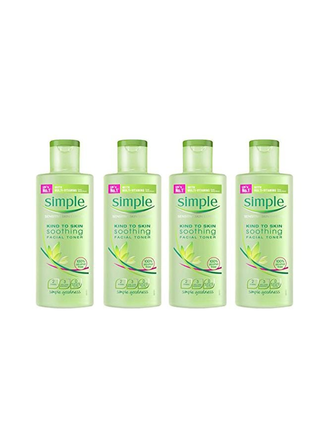 Pack Of 4 Kind To Skin Soothing Facial Toner