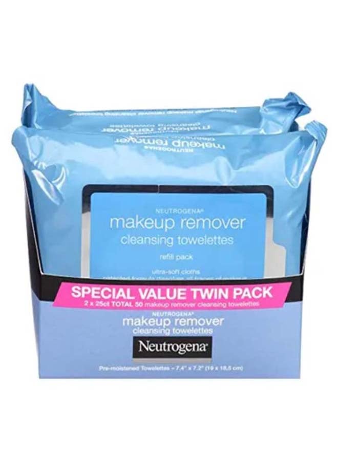 Pack Of 2 Makeup Remover Cleansing Wipe Clear 7.4 x 7.2 inchesinch