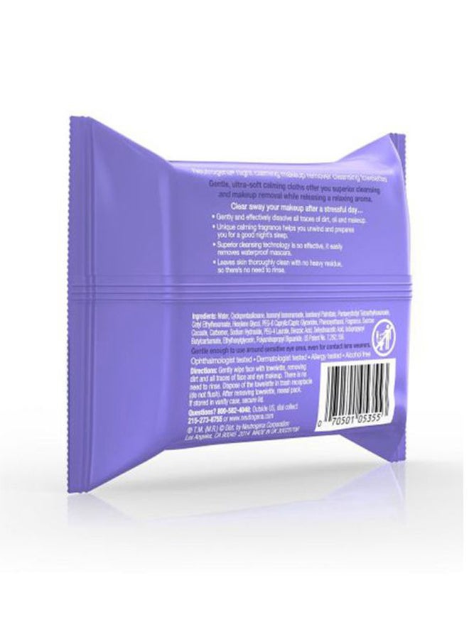 Night Calming Makeup Remover Cleansing Towelettes, 25 Count