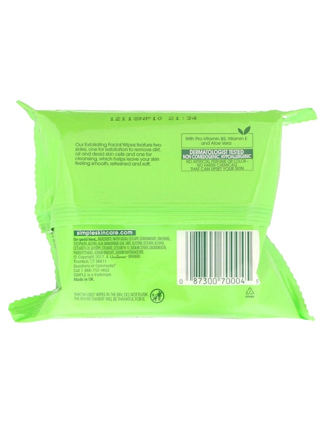 Pack Of 25 Exfoliating Wipes White 7 x 7inch