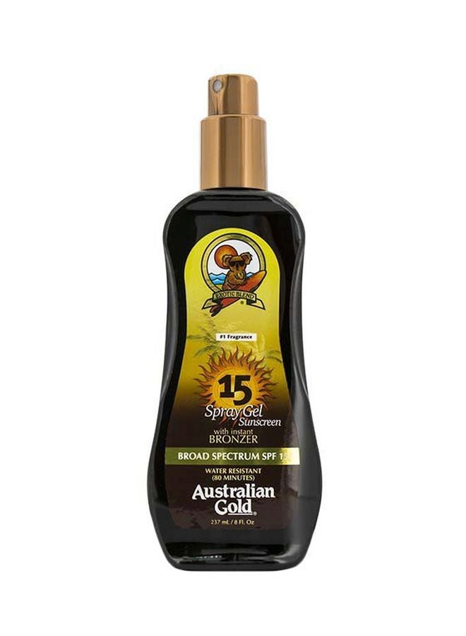Instant Bronzer Spray Gel Sunscreen SPF 15 237ml