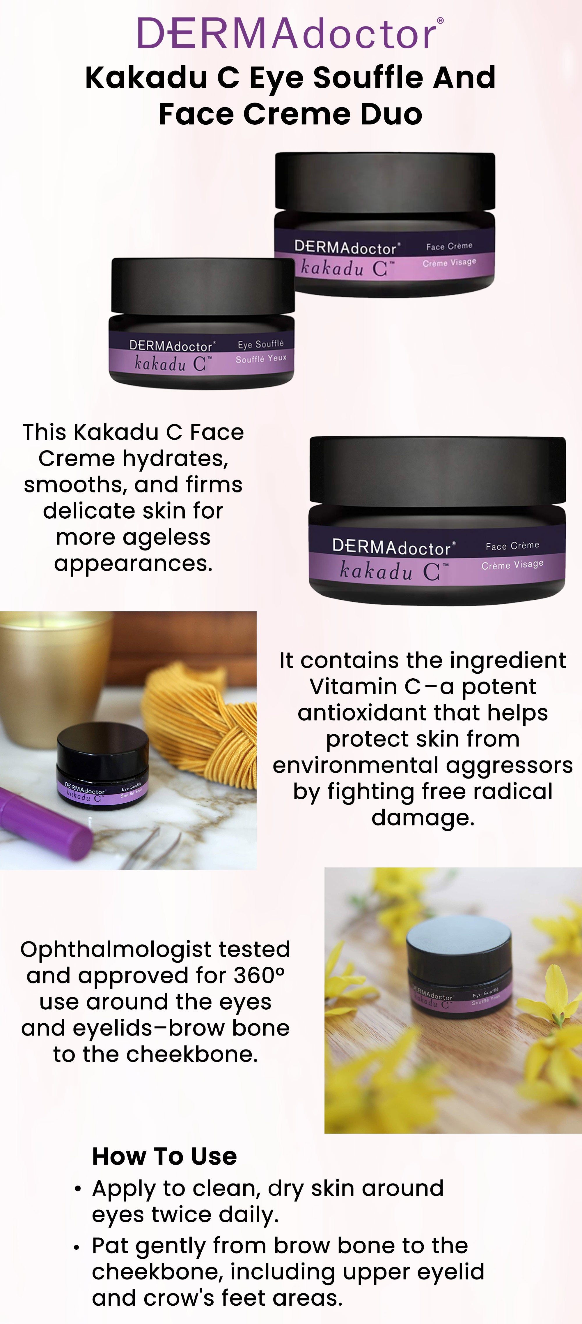 Kakadu C Face Creme and Eye Souffle Duo Black/Purple 30x2ml