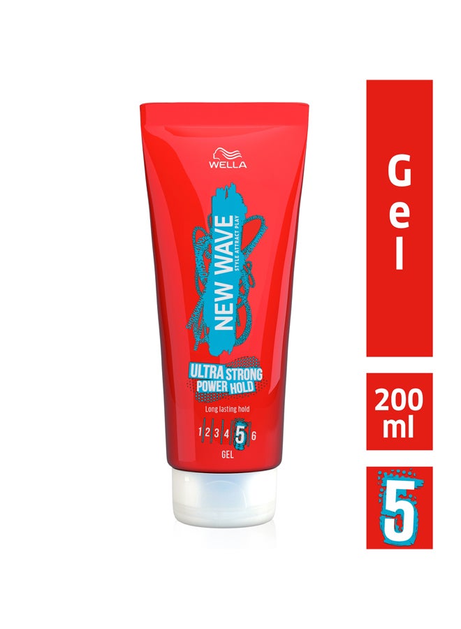New Wave Ultra Strong Power Hold Gel Multicolour 200ml