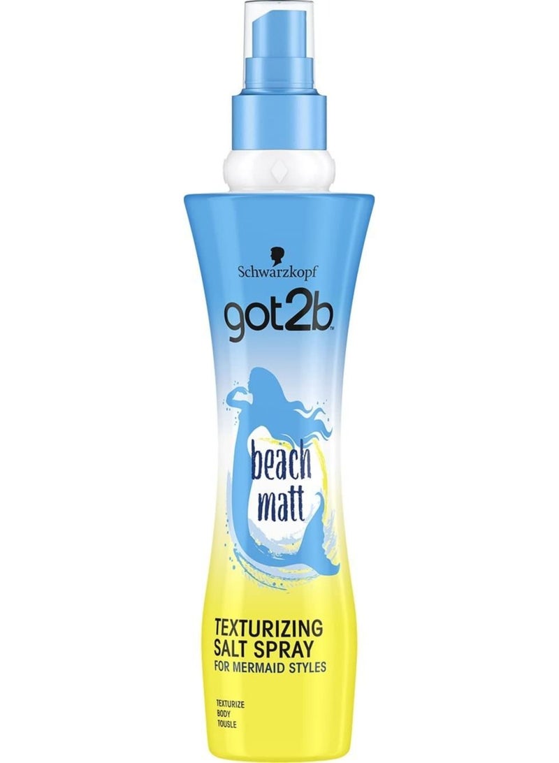 Schwarzkopf Got2B Beach Matt Salt Hair Spray Creates Waves And Textures With A Matt Finish