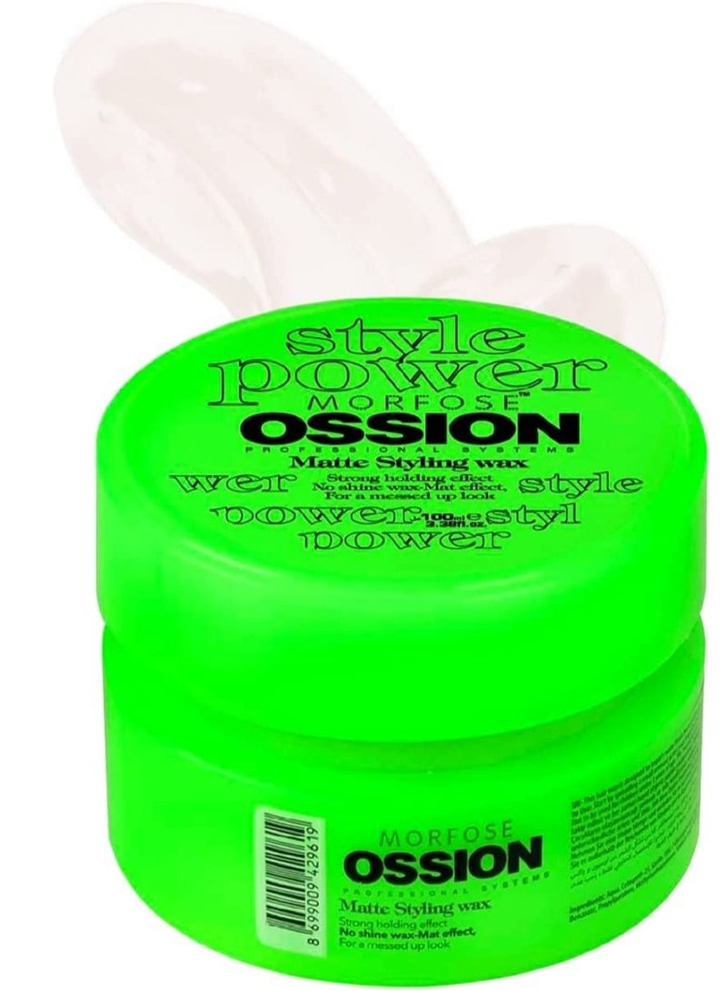 Morfose Ossion Style Power Matte Styling Hair Wax 100 ml
