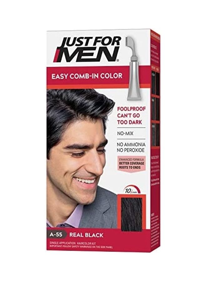 Easy Comb-In Hair Colour With Comb Applicator A-55 Real Black