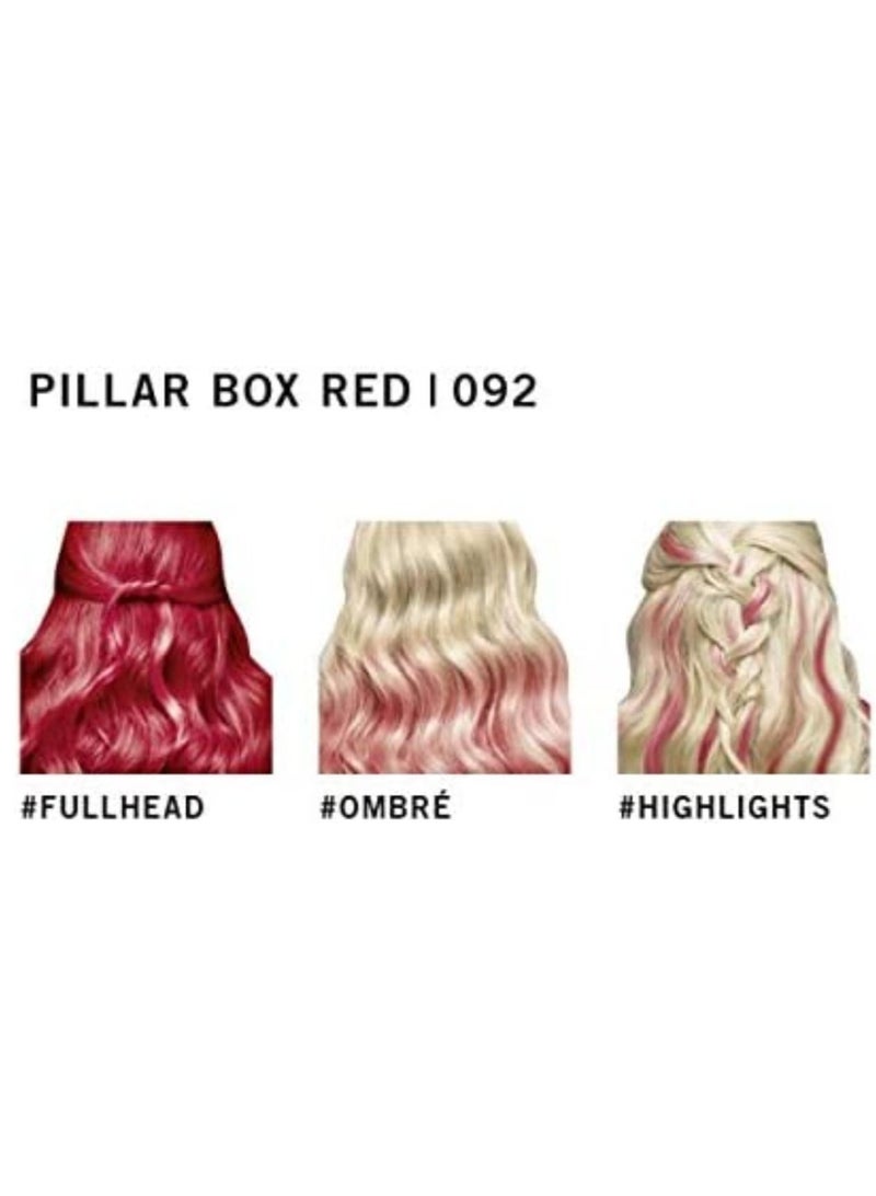 Schwarzkopf LIVE Ultra Brights Or Pastels Vibrant Semi permanent Red Hair Dye Lasts Up to 15 Washes Pillar Box Red 092