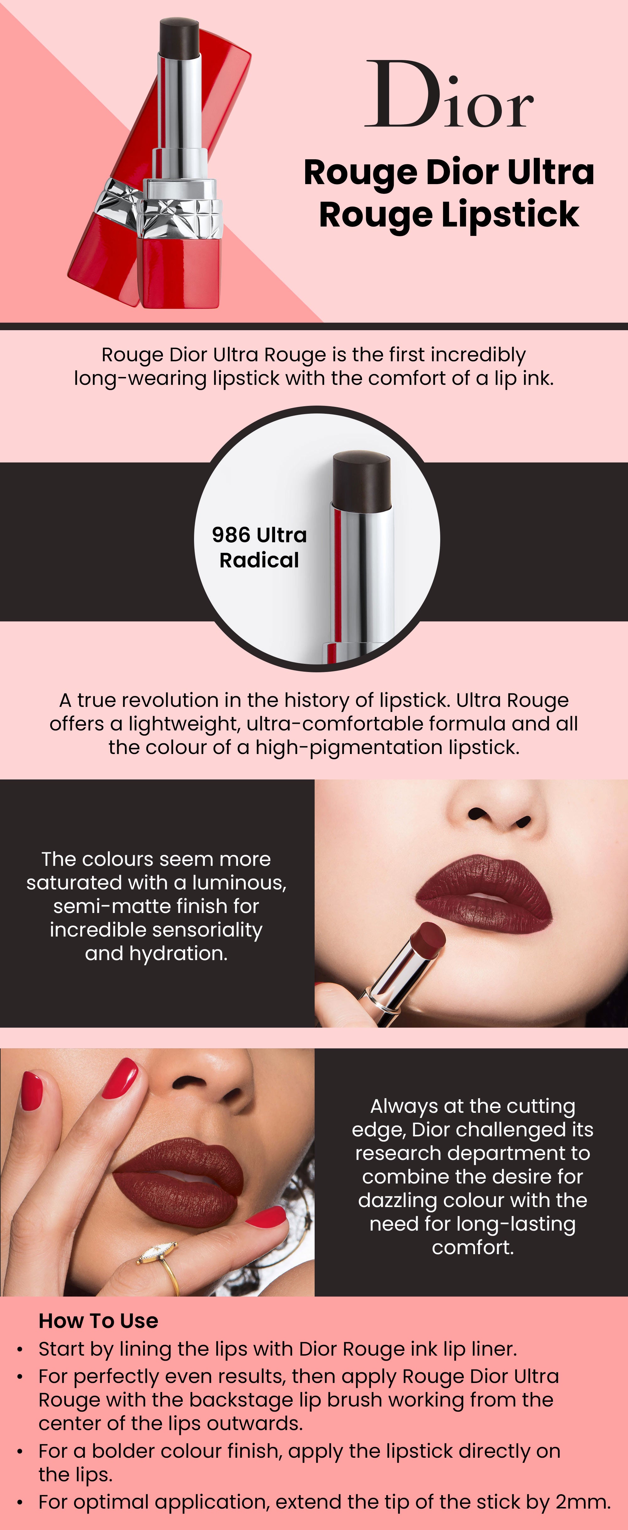 Rouge Dior Ultra Rouge Matte Lipstick 986 Ultra Radical