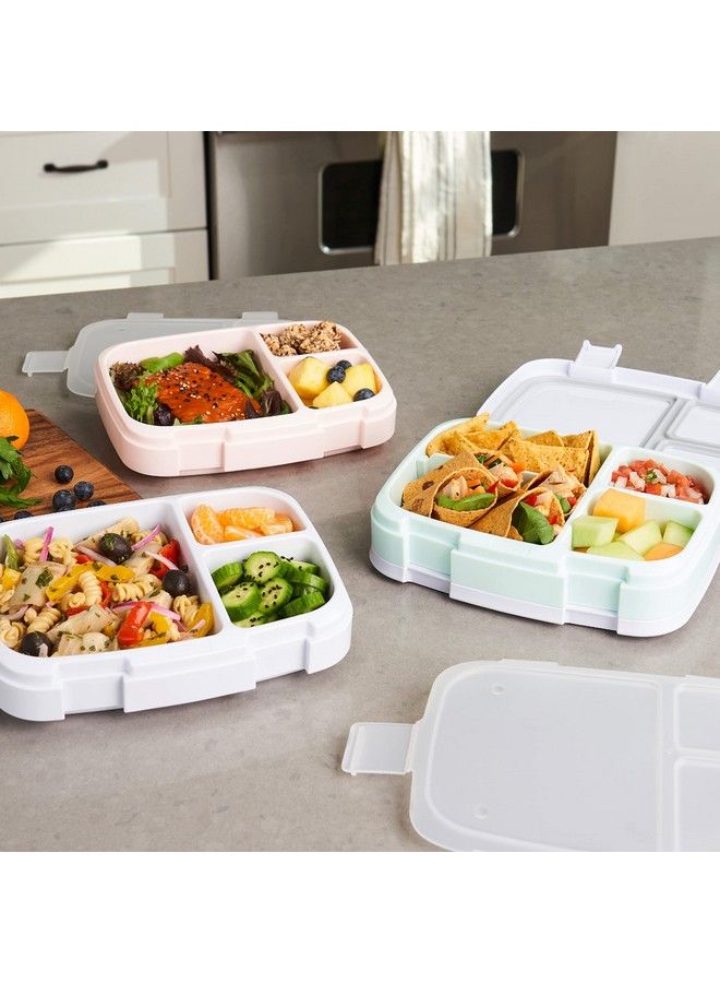 Fresh 3Pack Meal Prep Lunch Box Set Reusable 3Compartment Containers For Meal Prepping Healthy Eating Onthego And Balanced Portioncontrol Bpafree Microwave & Dishwasher Safe