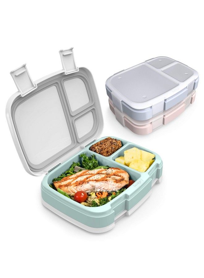 Fresh 3Pack Meal Prep Lunch Box Set Reusable 3Compartment Containers For Meal Prepping Healthy Eating Onthego And Balanced Portioncontrol Bpafree Microwave & Dishwasher Safe