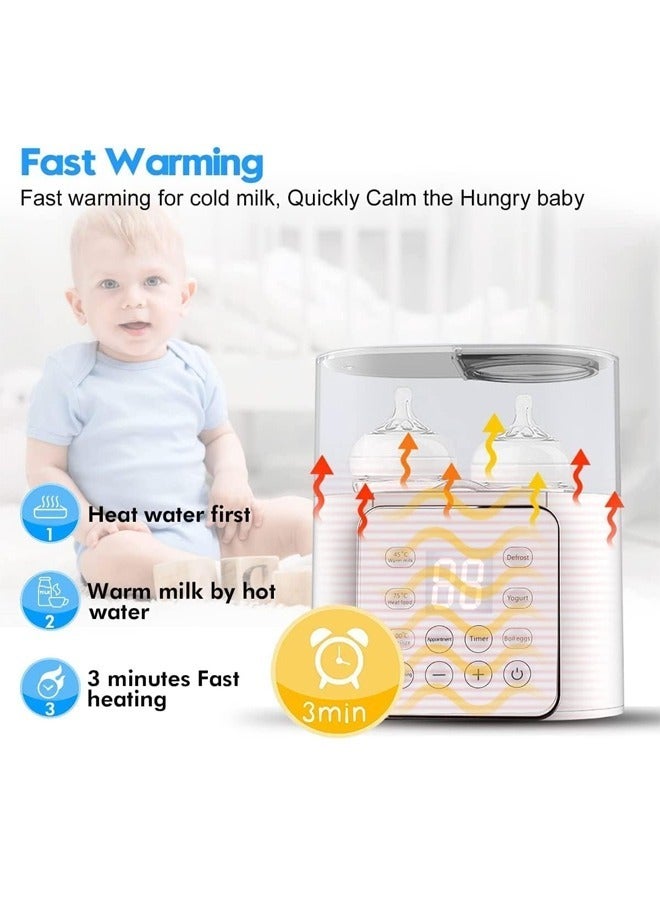 9 In 1 Baby Bottle Warmer With Automatic Intelligent Thermostat And Cleaning Brush