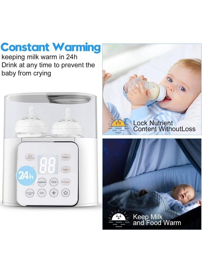 9 In 1 Baby Bottle Warmer With Automatic Intelligent Thermostat And Cleaning Brush