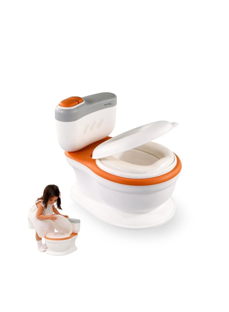 Kids Potty Toddler  Age 1-6 Years with Lid Paper Tray Battery Operated Removable Bowl Padded Waterproof Seat