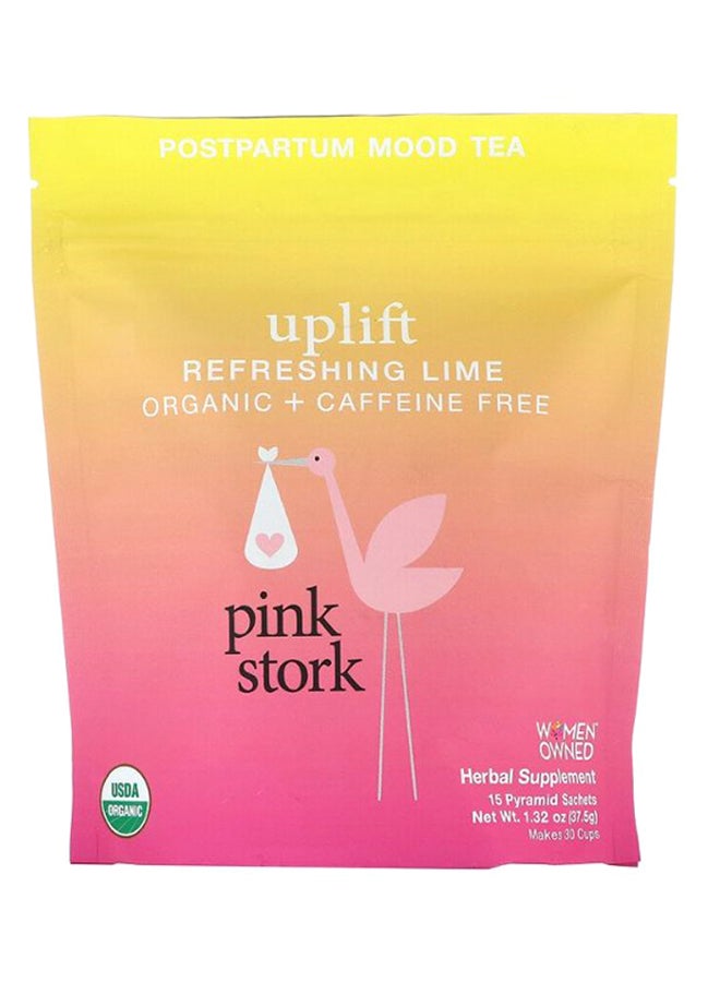 Refreshing Lime Postpartum Mood Tea Uplift - 15 Pyramid Sachets