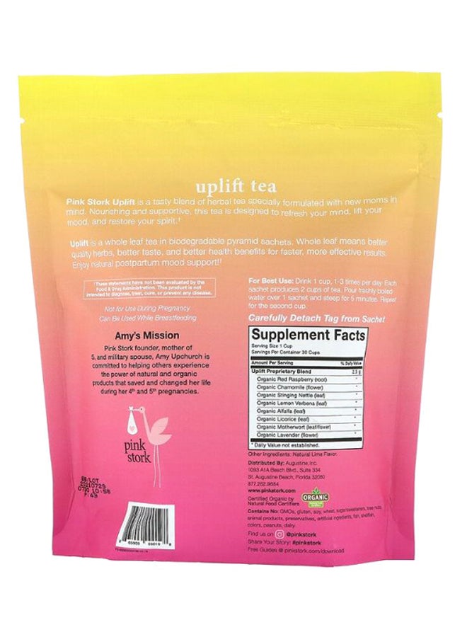 Refreshing Lime Postpartum Mood Tea Uplift - 15 Pyramid Sachets