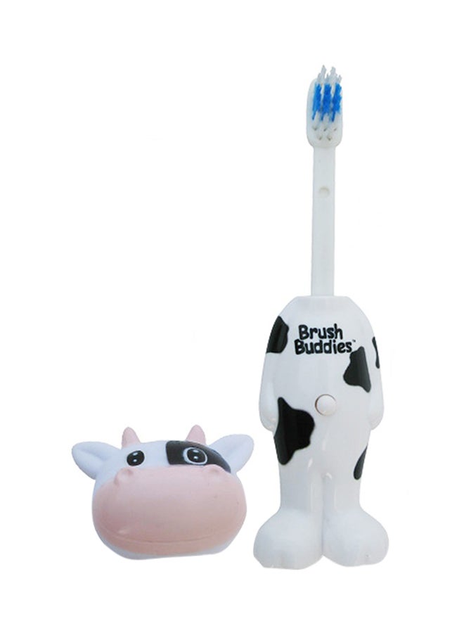 Poppin Milky Wayne Cow Toothbrush White/Black