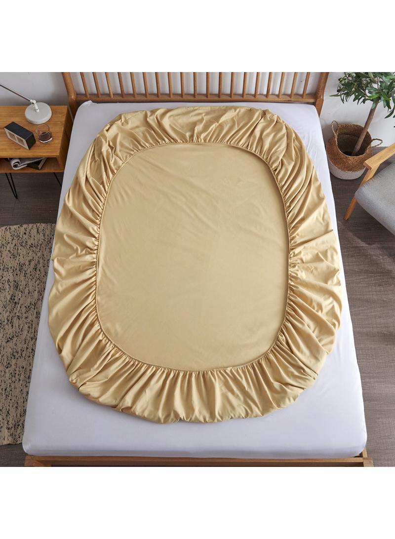 3-Piece Solid Color Bed Sheets Set Waterproof Breathable Mattress Cover