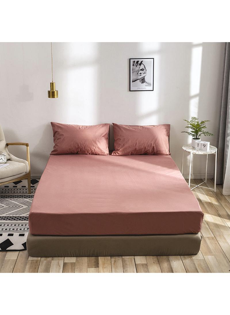 3-Piece Solid Color Bed Sheets Set Waterproof Breathable Mattress Cover