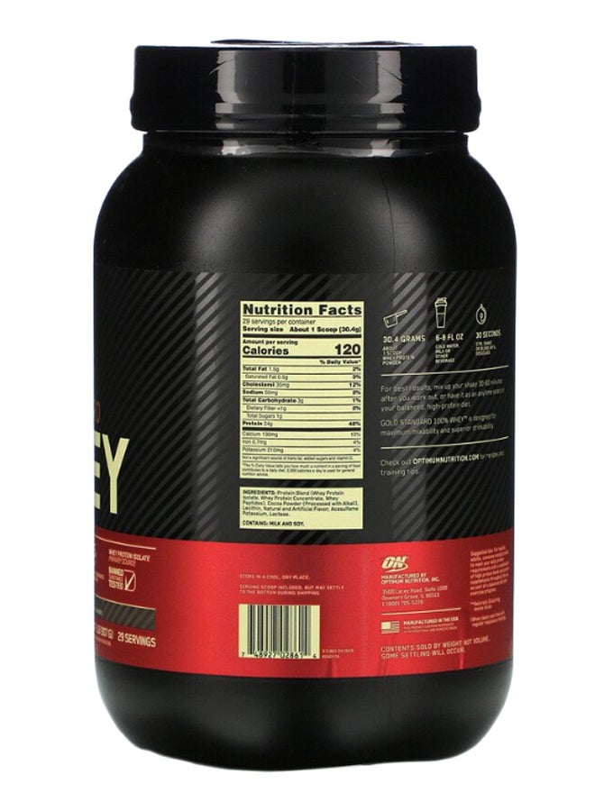Gold Standard 100 Percent Whey Protein - Double Rich Chocolate - 907 Gram