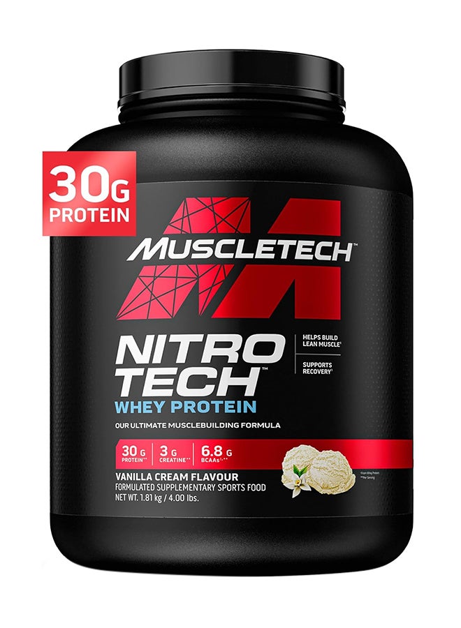 Nitro Tech Whey Protein Vanilla Cream 4 LBs, 1.81kg