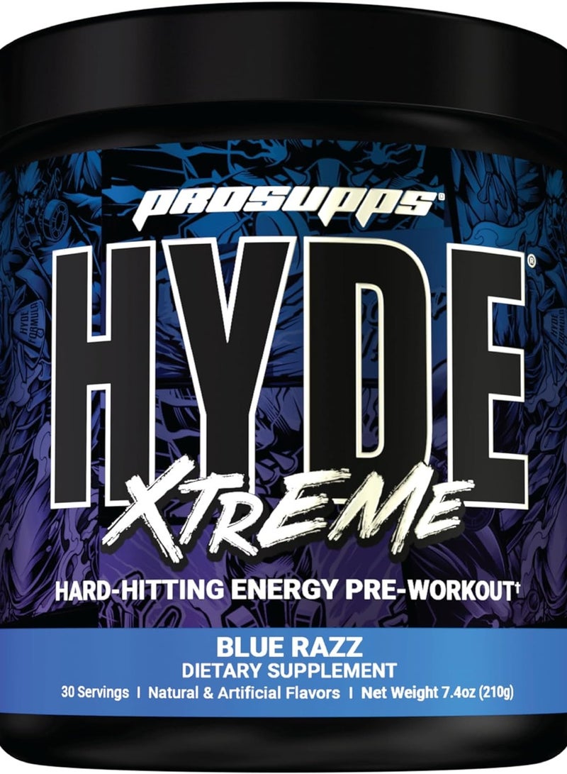 Mr Hyde Xtreme Former NitroX Pre Workout Powder Energy with Beta Alanine, Creatine & Nitrosigine, (30 Servings, Blue Razz Blitz)