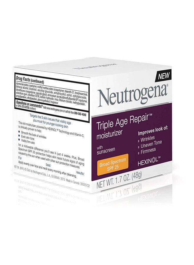 Triple Age Repair Face Moisturizer Broad Spectrum SPF 25 Purple
