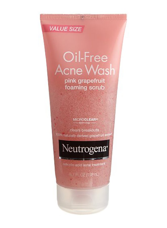 Oil-Free Acne Wash Scrub Pink Grapefruit Value Size 198ml