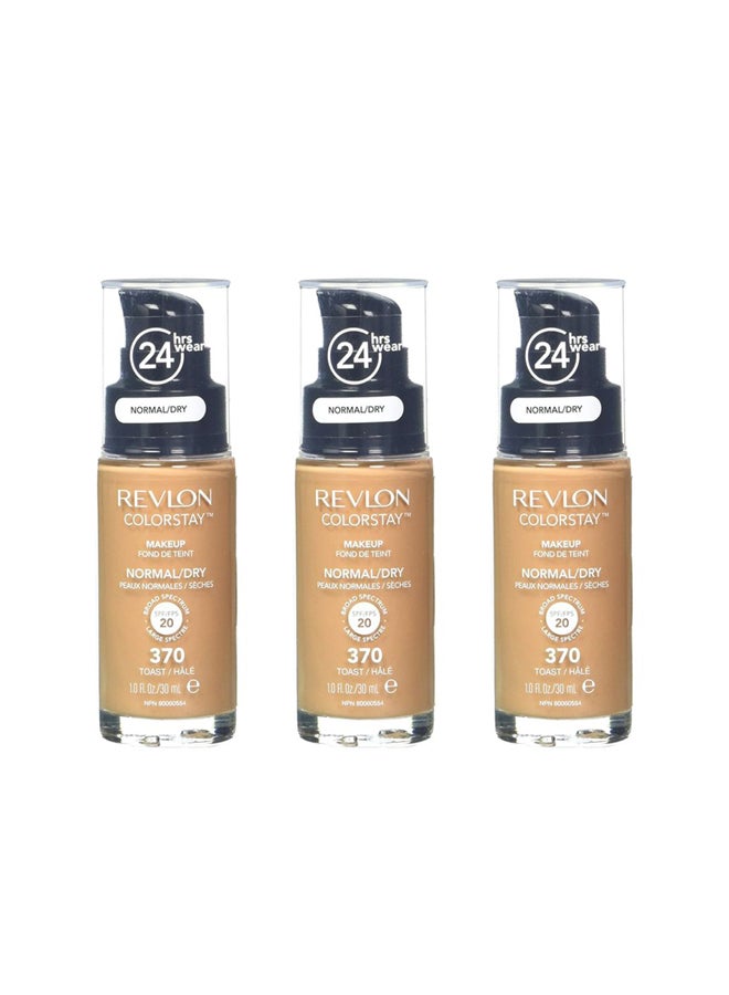 Pack Of 3 ColorStay Makeup Foundation With SPF 20 370 Toast
