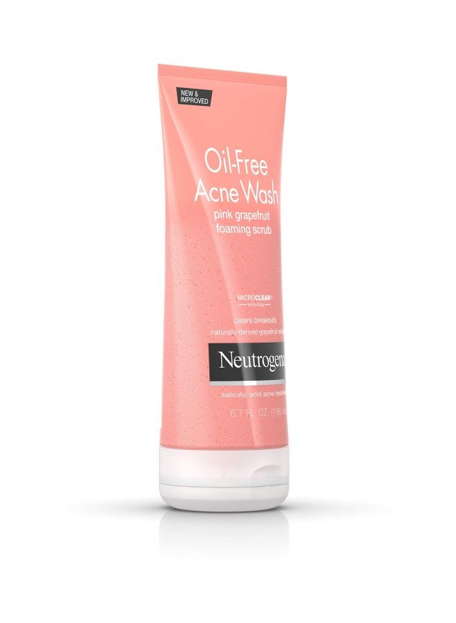 Oil-Free Acne Wash Pink Grapefruit Foaming Scrub 198ml