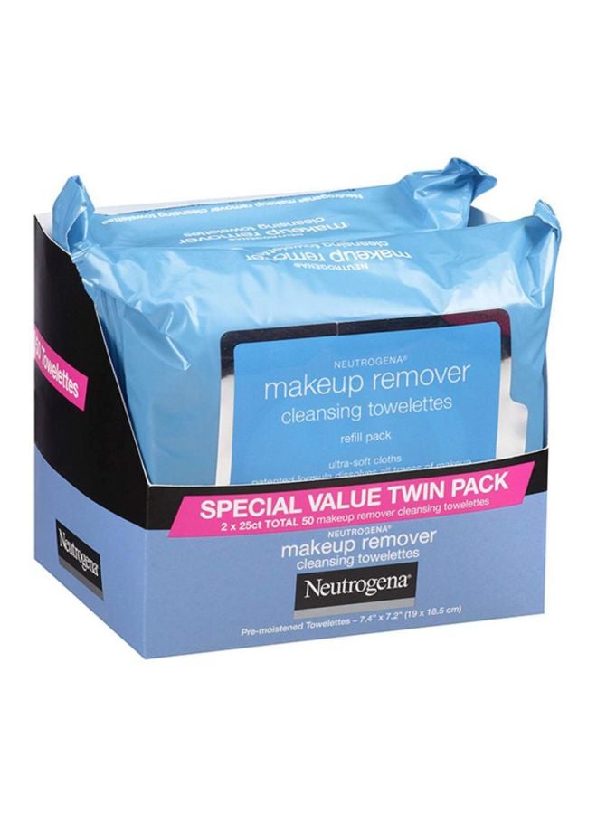 Pack Of 2 Makeup Removing Towelette Set White