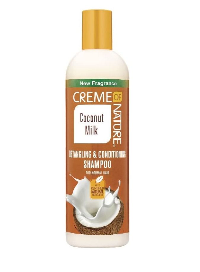 Coconut milk shampoo is infused with natural coconut oil to soften and improve manageability