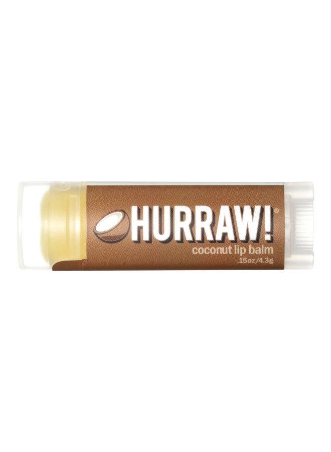 Hurraw! Coconut Lip Balm 4.3g transparent