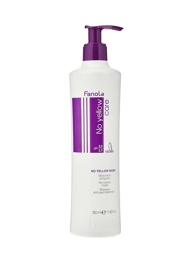 No Yellow Hair Mask With Purple Violet Pigments To Eliminate Unwanted Yellow Tones & Brassiness In Platinum, Light Blonde, Gray, Bleached, or Highlighted Hair 350ml