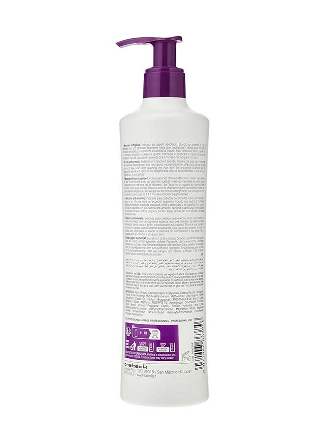 No Yellow Hair Mask With Purple Violet Pigments To Eliminate Unwanted Yellow Tones & Brassiness In Platinum, Light Blonde, Gray, Bleached, or Highlighted Hair 350ml