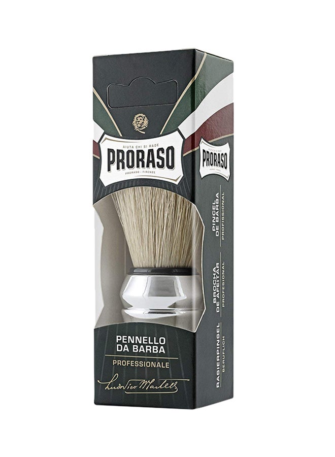 Professional Shaving Brush Silver/Brown 12cm