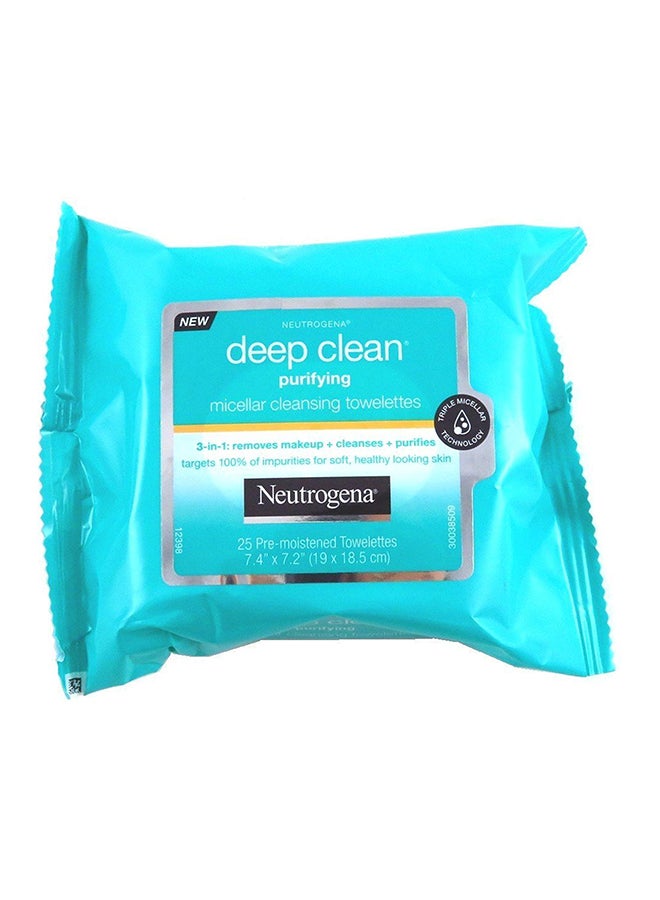 Deep Clean Purify Micellar Towelettes 25 Count (2 Pack)