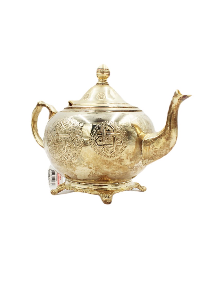 Moroccan Arabic Traditional Gold Plated Tea Pot 16 X 30 cm
